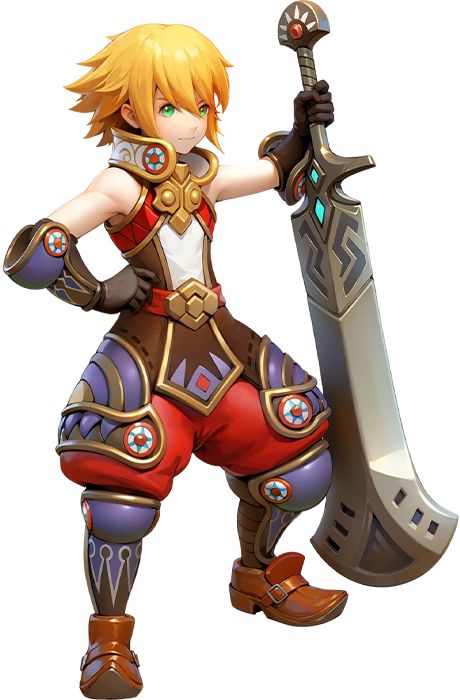 战士乃勇猛与力量的极致象征，他们骁勇善战冠绝全军，奔跑如疾风闪电，速度惊人。近战时，组合打击凌厉迅猛；远程攻击，剑气纵横、旋风肆虐。更能在战火纷飞中，为队友筑起护体屏障，提供坚实支援。